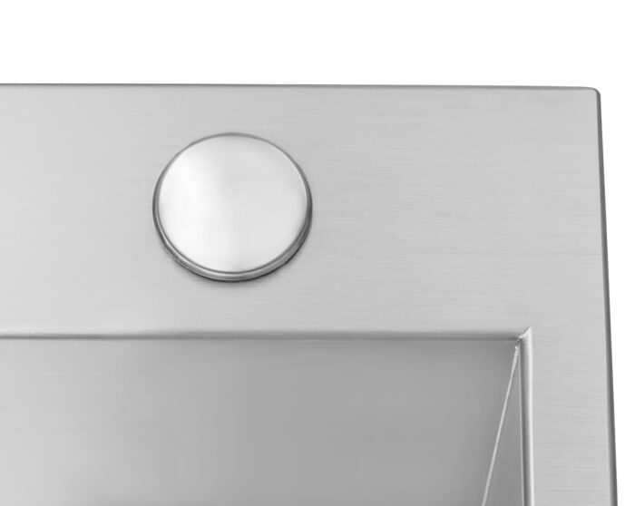 Tirana Model: RVH8001 Ruvati 33 x 22 inch Drop-in Topmount 16 Gauge Zero Radius Stainless Steel Kitchen Sink Single Bowl – 4 holes – Model # RVH8001