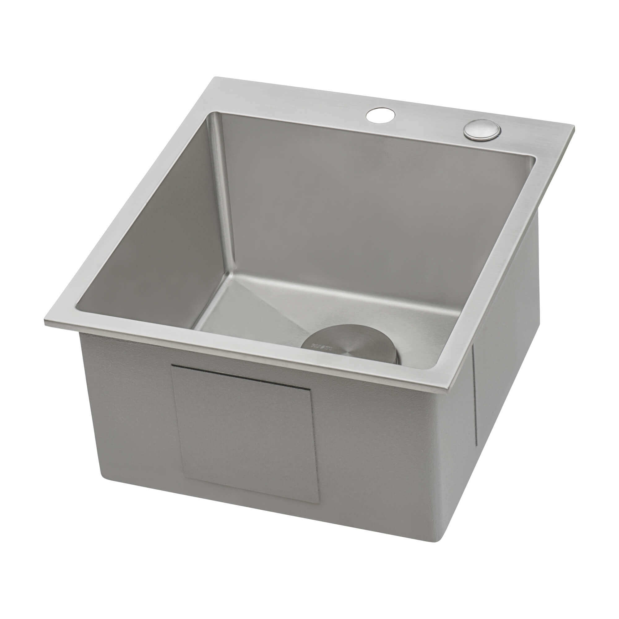 Tirana Pro Model: RVH8006 Ruvati 18 x 20 inch Drop-in Topmount Rounded 16 Gauge Stainless Steel Kitchen Sink Single Bowl – RVH8006