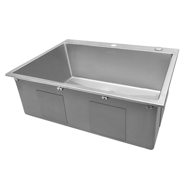 Tirana Pro Model: RVH8008 Ruvati 28-inch Drop-in Topmount 16 Gauge Stainless Steel Rounded Corners Kitchen Sink Single Bowl – RVH8008