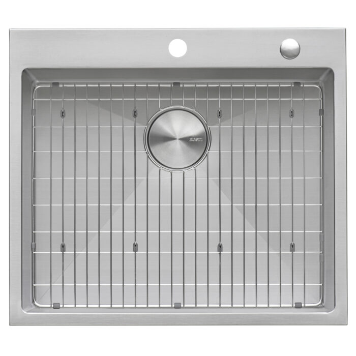 Tirana Pro Model: RVH8071 Ruvati 21 inch Drop-in Topmount Rounded 16 Gauge Stainless Steel Kitchen Sink Single Bowl – RVH8071