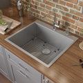 Tirana Pro Model: RVH8071 Ruvati 21 inch Drop-in Topmount Rounded 16 Gauge Stainless Steel Kitchen Sink Single Bowl – RVH8071
