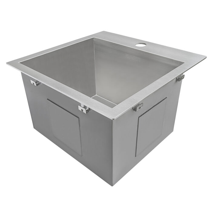 Tirana Model: RVH8115 Ruvati 15 x 15 inch Drop-in Topmount Bar Prep Sink 16 Gauge Stainless Steel Single Bowl – RVH8115