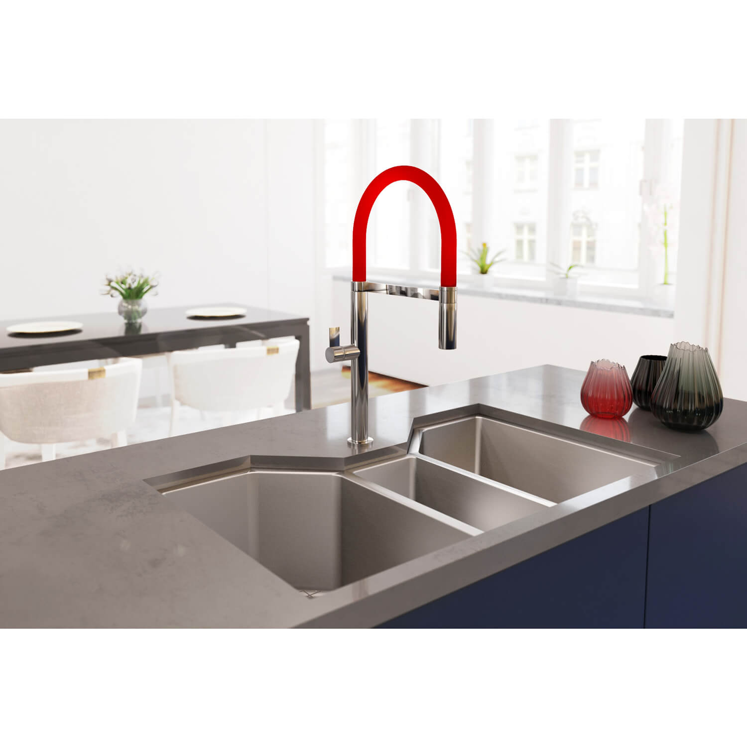 Gravena Ruvati 35″ Triple Bowl Undermount 16 Gauge Stainless Steel Kitchen Sink – Model # RVH8500