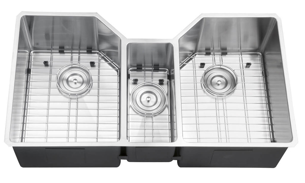 Gravena Ruvati 35″ Triple Bowl Undermount 16 Gauge Stainless Steel Kitchen Sink – Model # RVH8500