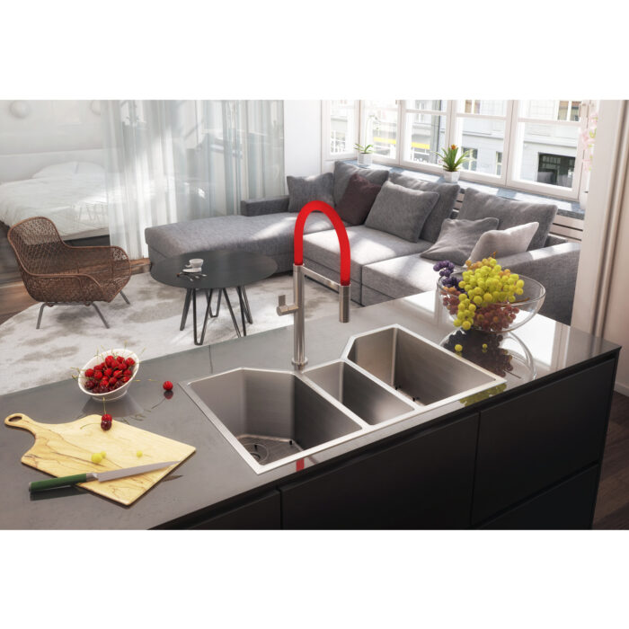 Gravena Ruvati 35″ Triple Bowl Undermount 16 Gauge Stainless Steel Kitchen Sink – Model # RVH8500