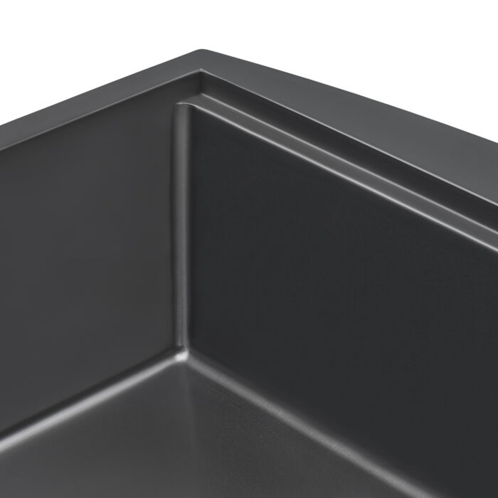 Monaco Ruvati 30" Gunmetal Black Workstation Apron-Front Stainless Steel Kitchen Sink – Model # RVH9106BL