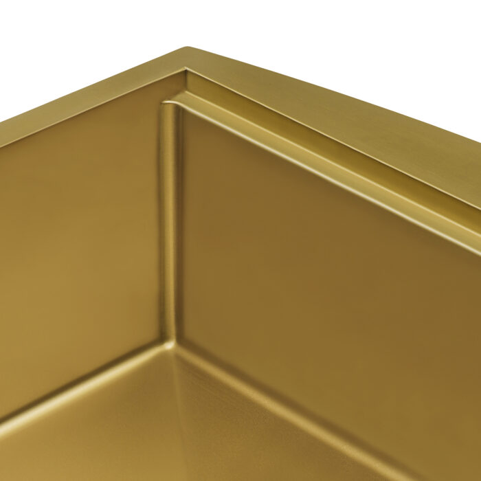 Monaco Ruvati 30" Matte Gold Workstation Apron-Front Stainless Steel Kitchen Sink – Model # RVH9106GG