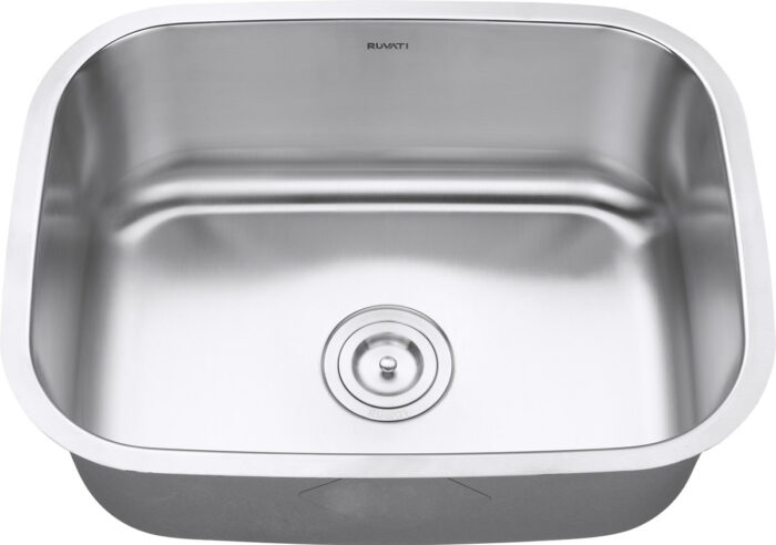 Parmi Model: RVM4132 Ruvati 24-inch Undermount 16 Gauge Stainless Steel Kitchen Sink Single Bowl – RVM4132
