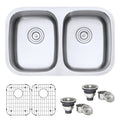Parmi Model: RVM4301 Ruvati 29-inch Undermount 50/50 Double Bowl 16 Gauge Stainless Steel Kitchen Sink – RVM4301