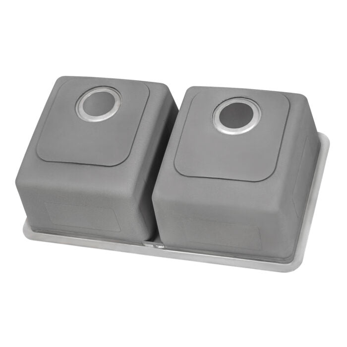 Modena Model: RVM5077 Ruvati 28-inch Undermount Kitchen Sink 50/50 Double Bowl 16 Gauge Stainless Steel – RVM5077