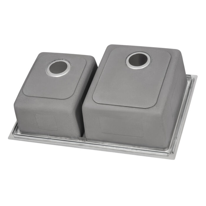 Modena Model: RVM5166 Ruvati 33 x 22 inch Drop-in Topmount Kitchen Sink 16 Gauge Stainless Steel 60/40 Double Bowl – RVM5166