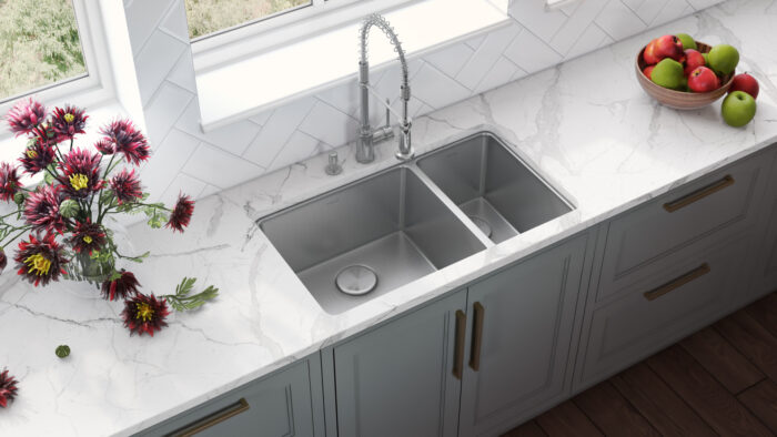 Modena Model: RVM5300 Ruvati 32-inch Undermount Kitchen Sink 70/30 Double Bowl 16 Gauge Stainless Steel – RVM5300