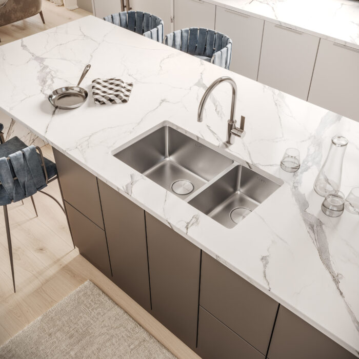 Modena Model: RVM5300 Ruvati 32-inch Undermount Kitchen Sink 70/30 Double Bowl 16 Gauge Stainless Steel – RVM5300