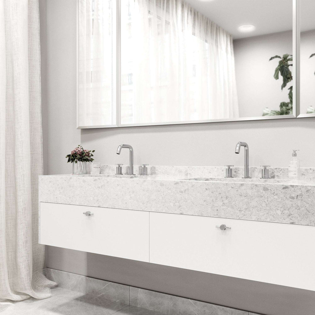 VIGO - Cass 2 Handle Widespread Bathroom Faucet In Chrome Model# VG01301CH