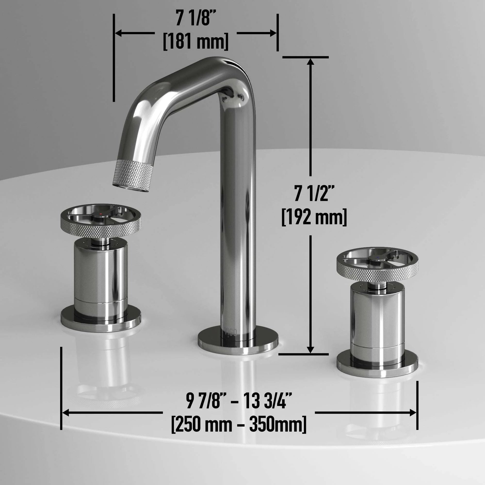 VIGO - Cass 2 Handle Widespread Bathroom Faucet In Chrome Model# VG01301CH
