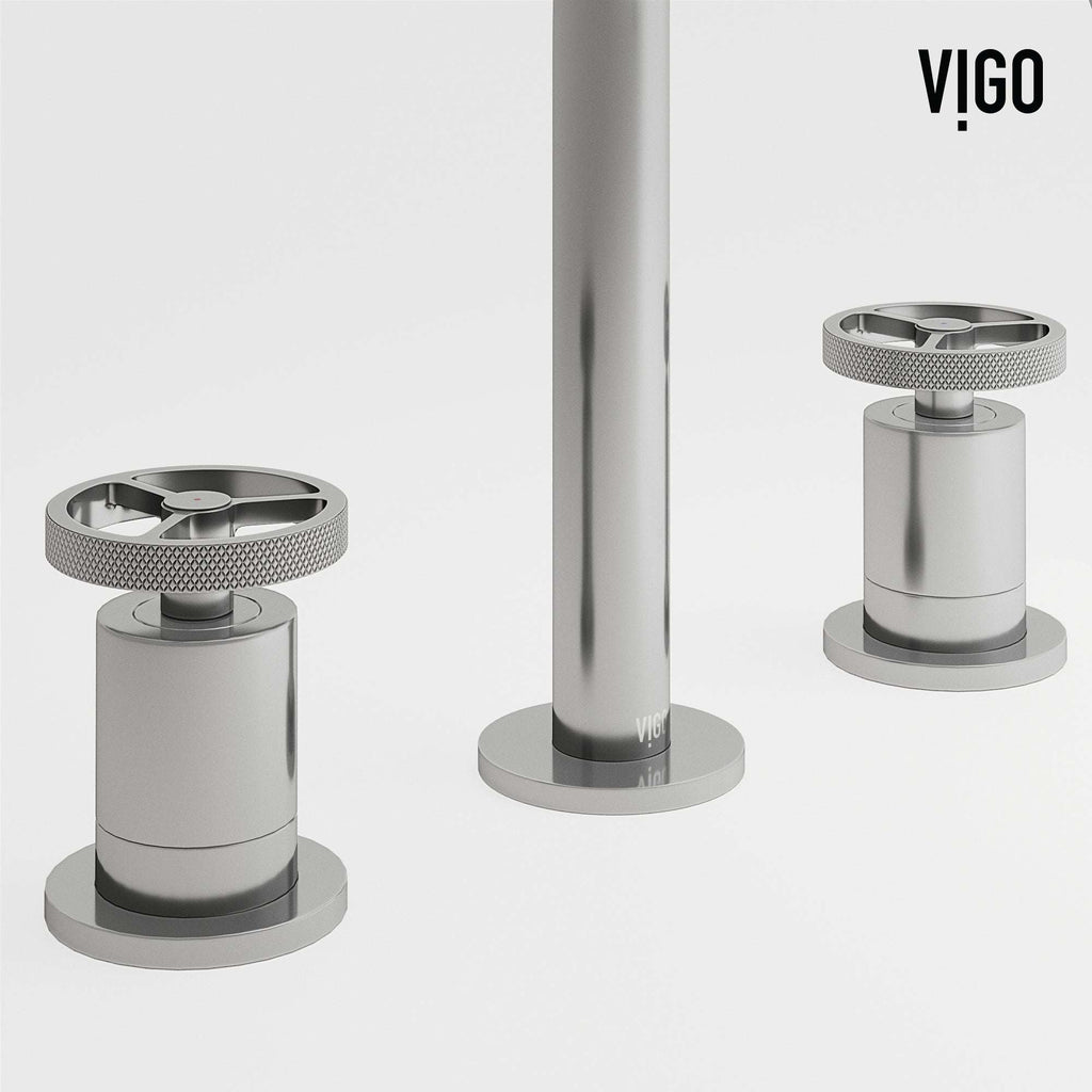 VIGO - Cass 2 Handle Widespread Bathroom Faucet In Chrome Model# VG01301CH