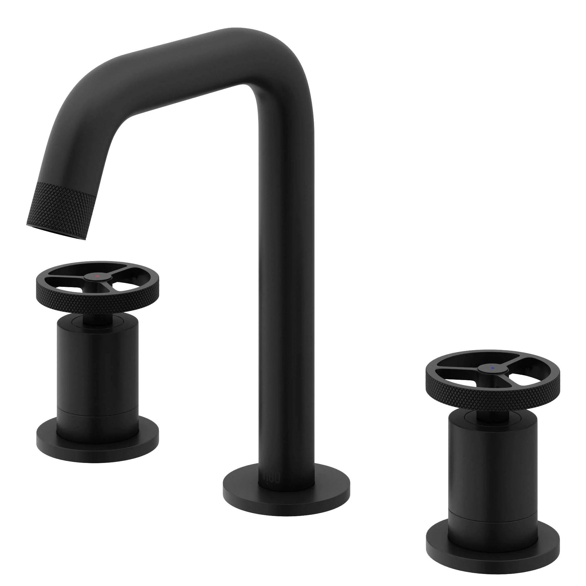 VIGO - Cass 2 Handle Widespread Bathroom Faucet In Matte Black Model# VG01301MB