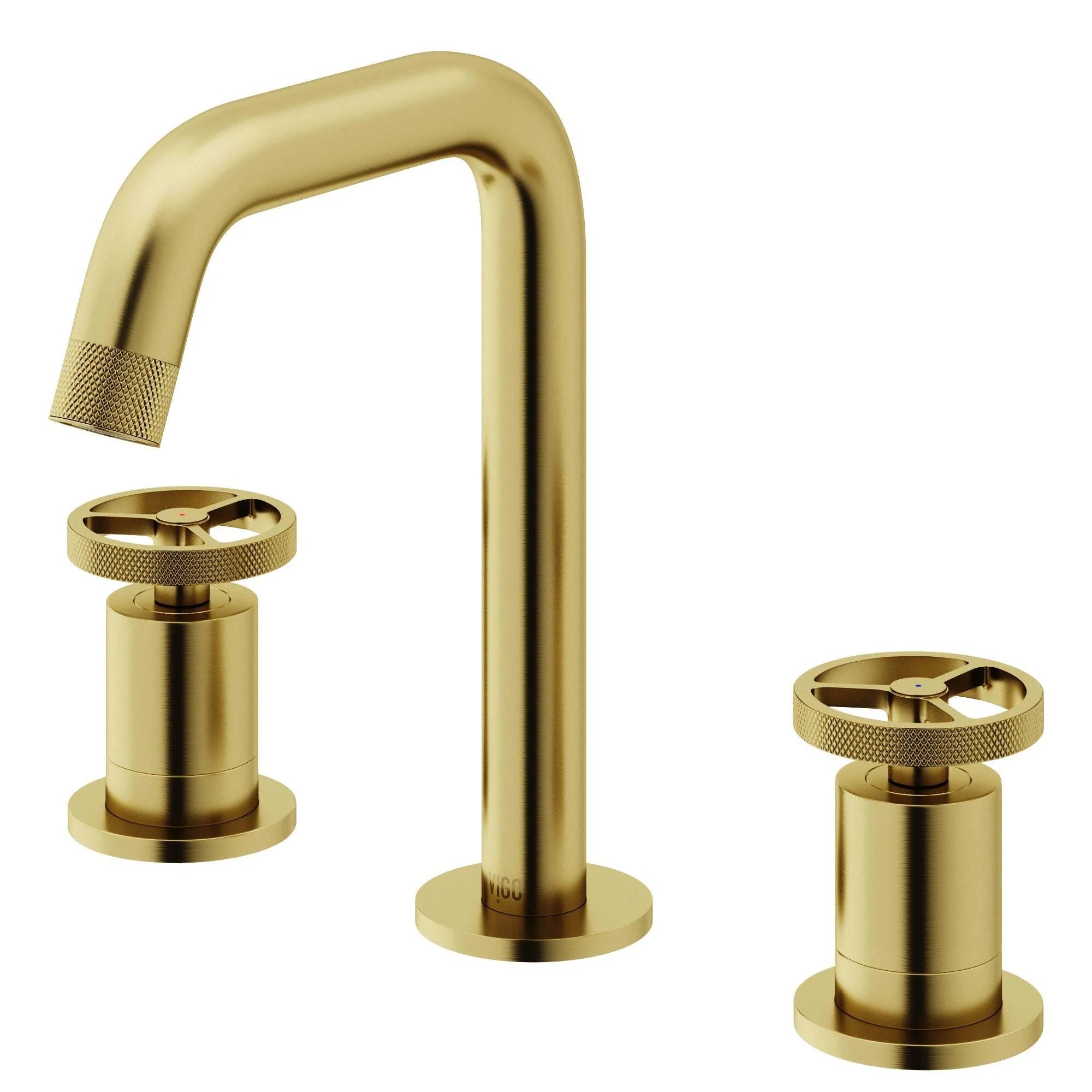 VIGO - Cass 2 Handle Widespread Bathroom Faucet In Matte Brushed Gold Model# VG01301MG