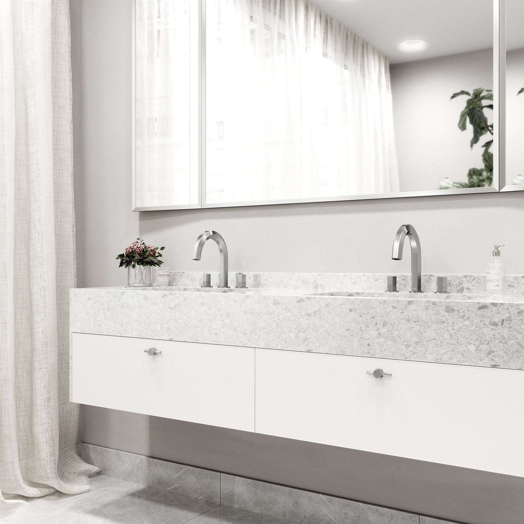 VIGO - Hart 9 in. &nbsp;Hexad 2 Handles Widespread Bathroom Faucet In Brushed Nickel Model# VG01303BN