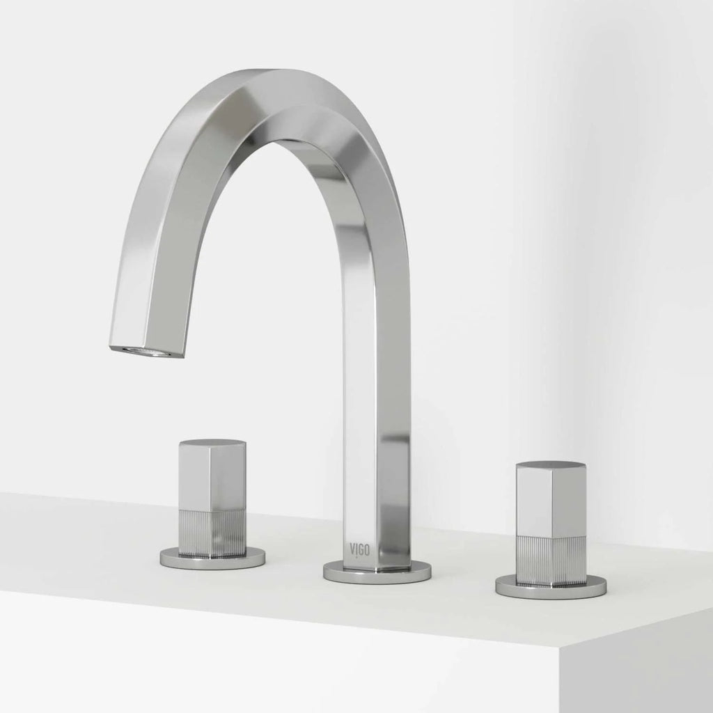 VIGO - Hart 9 in.  Hexad 2 Handles Widespread Bathroom Faucet In Chrome Model# VG01303CH