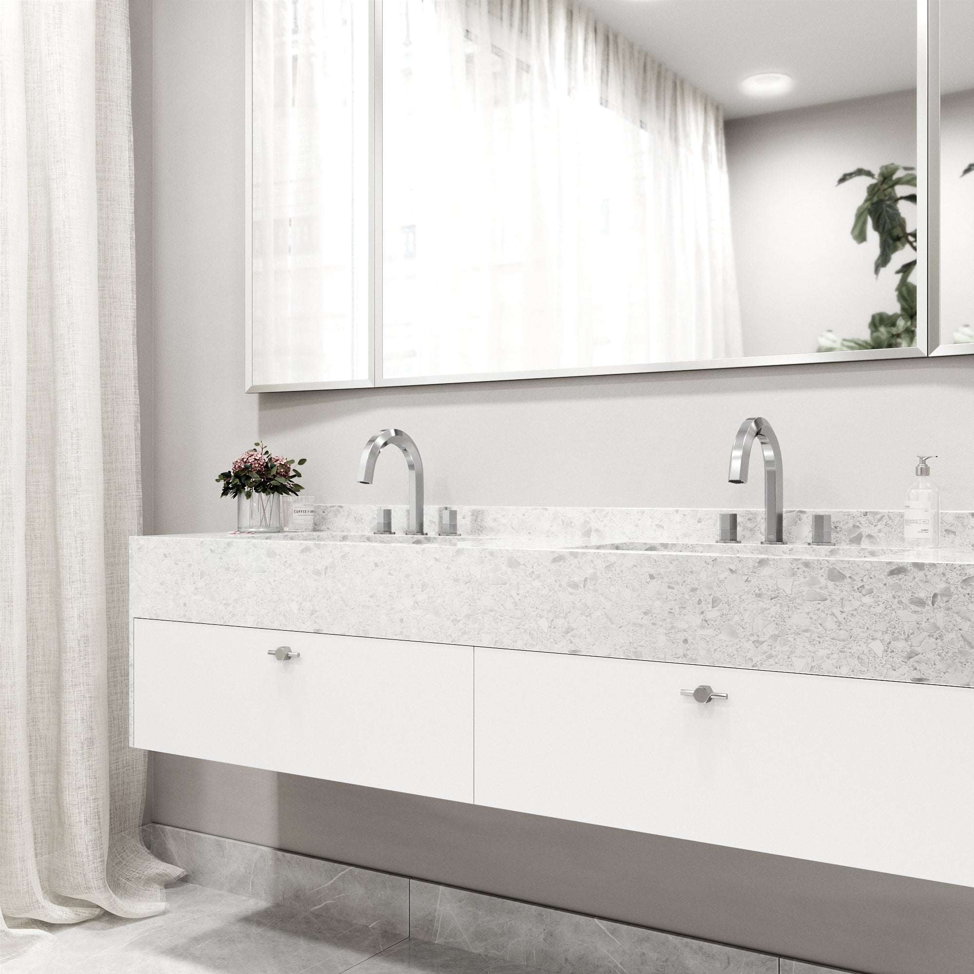 VIGO - Hart 9 in.  Hexad 2 Handles Widespread Bathroom Faucet In Chrome Model# VG01303CH