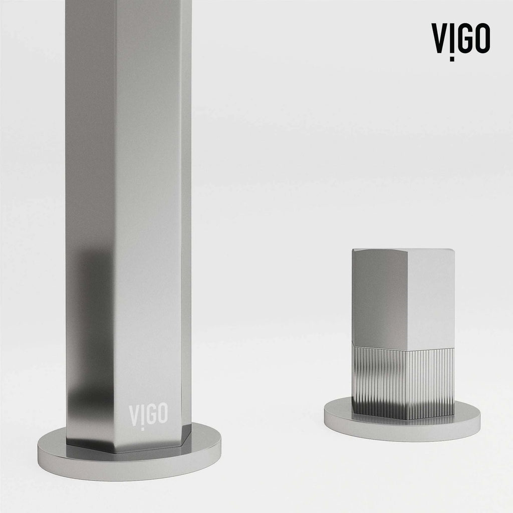 VIGO - Hart 9 in.  Hexad 2 Handles Widespread Bathroom Faucet In Chrome Model# VG01303CH