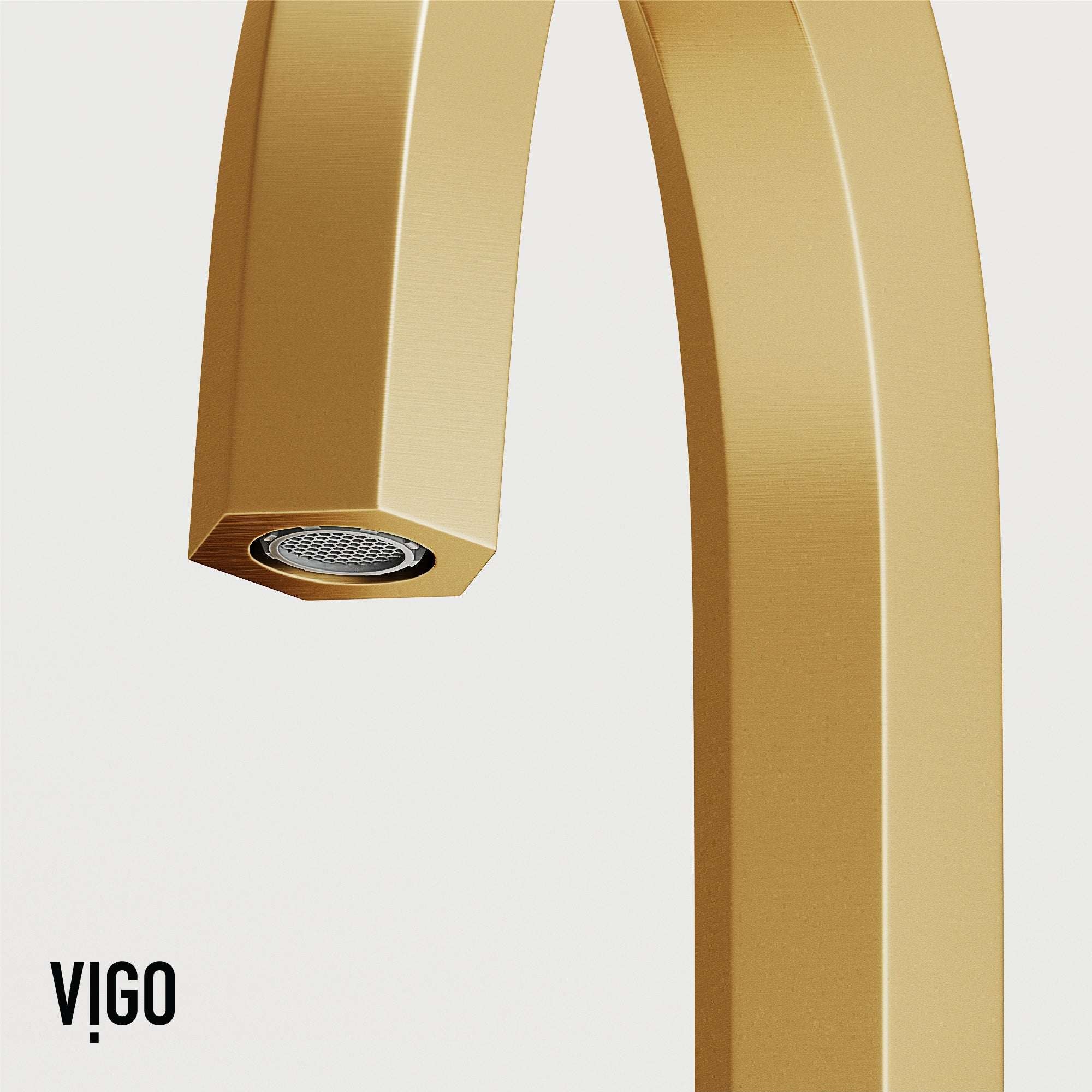 VIGO - Hart 9 in. Hexad 2 Handles Widespread Bathroom Faucet In Matte Brushed Gold Model# VG01303MG