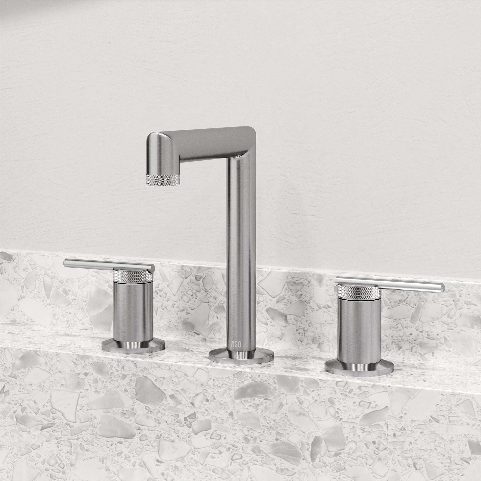 VIGO - Sterling Widespread 2 Handle Bathroom Faucet In Brushed Nickel Model# VG01304BN