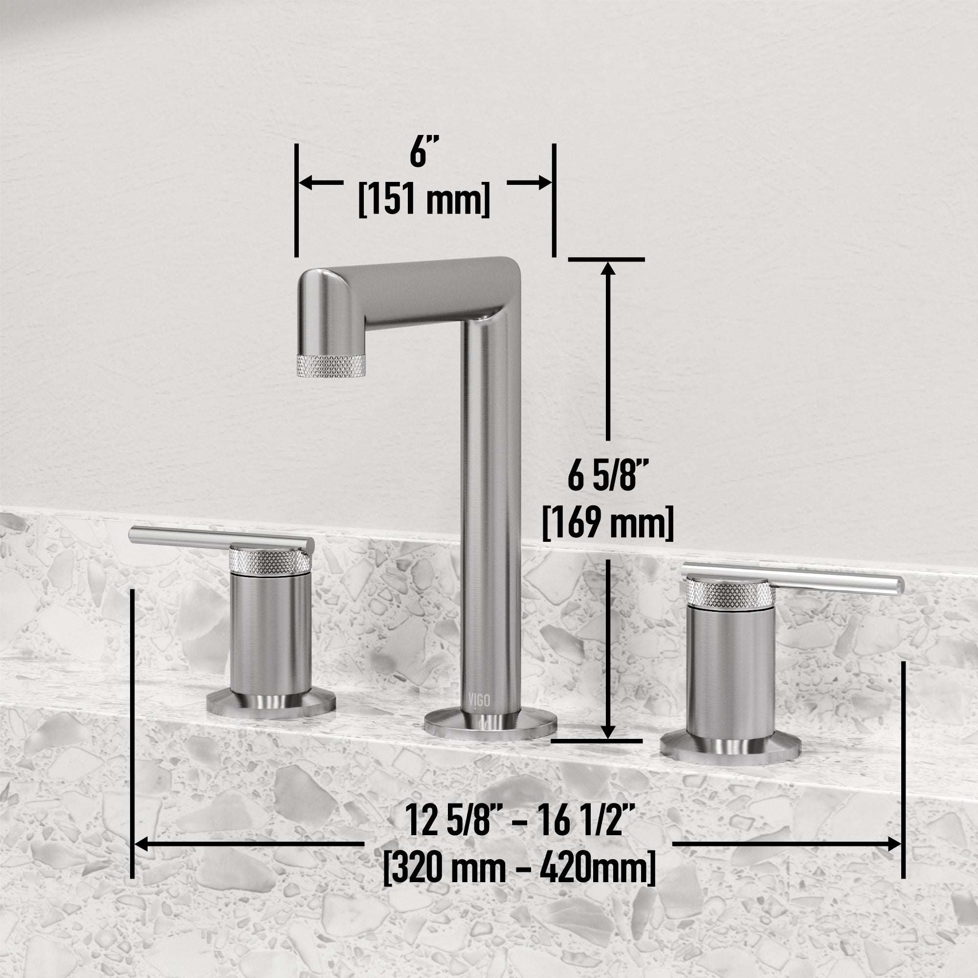 VIGO - Sterling Widespread 2 Handle Bathroom Faucet In Brushed Nickel Model# VG01304BN