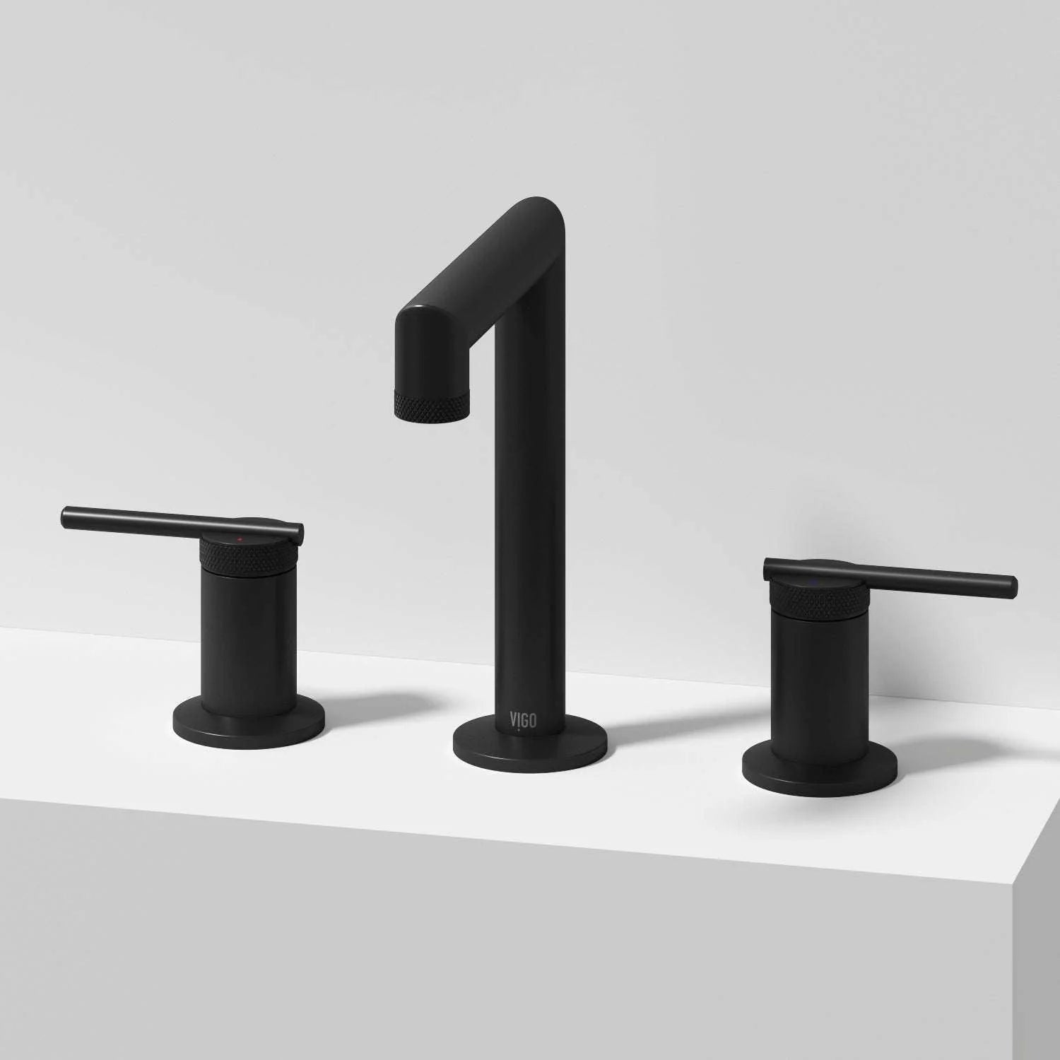 VIGO - Sterling Widespread 2 Handle Bathroom Faucet In Matte Black Model# VG01304MB