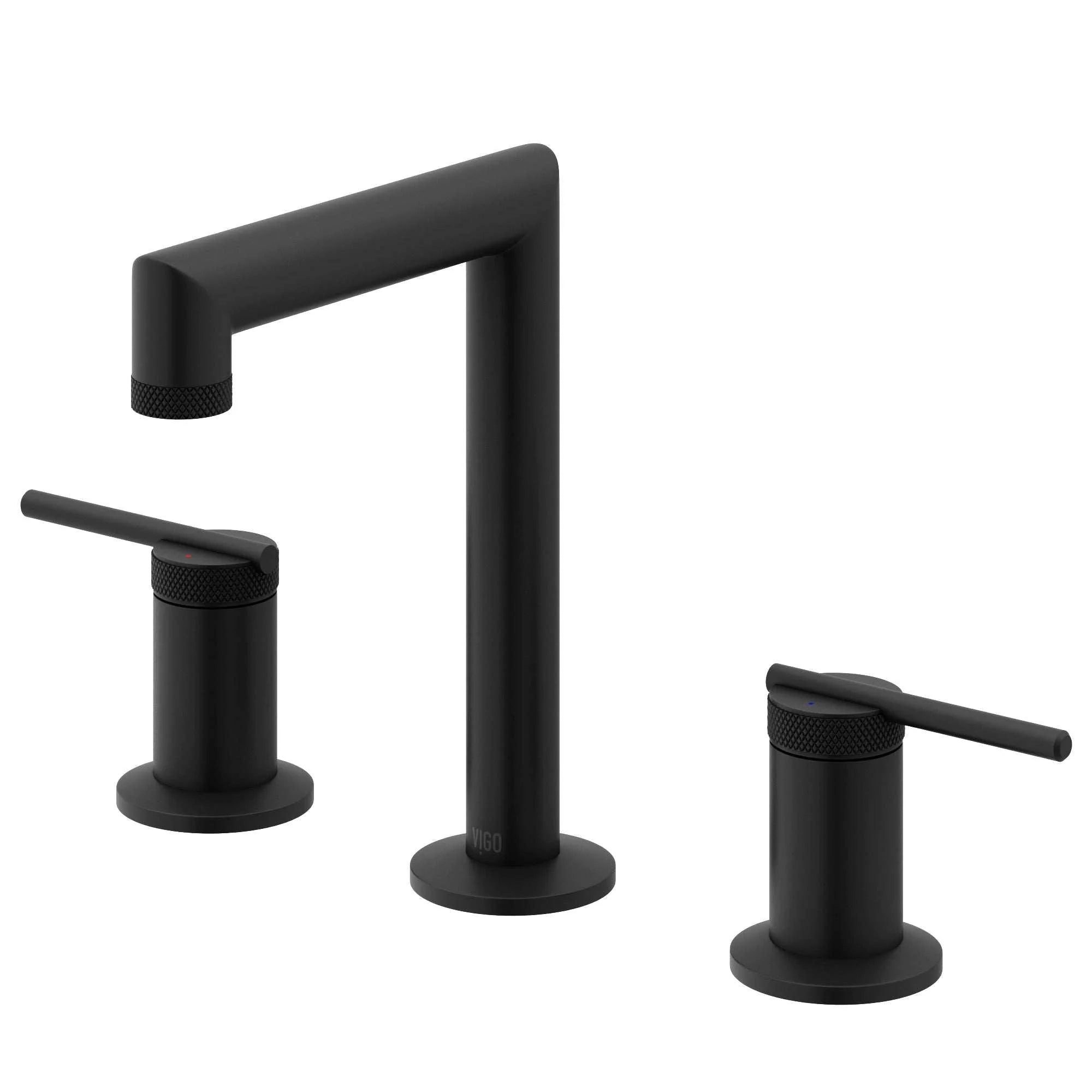 VIGO - Sterling Widespread 2 Handle Bathroom Faucet In Matte Black Model# VG01304MB