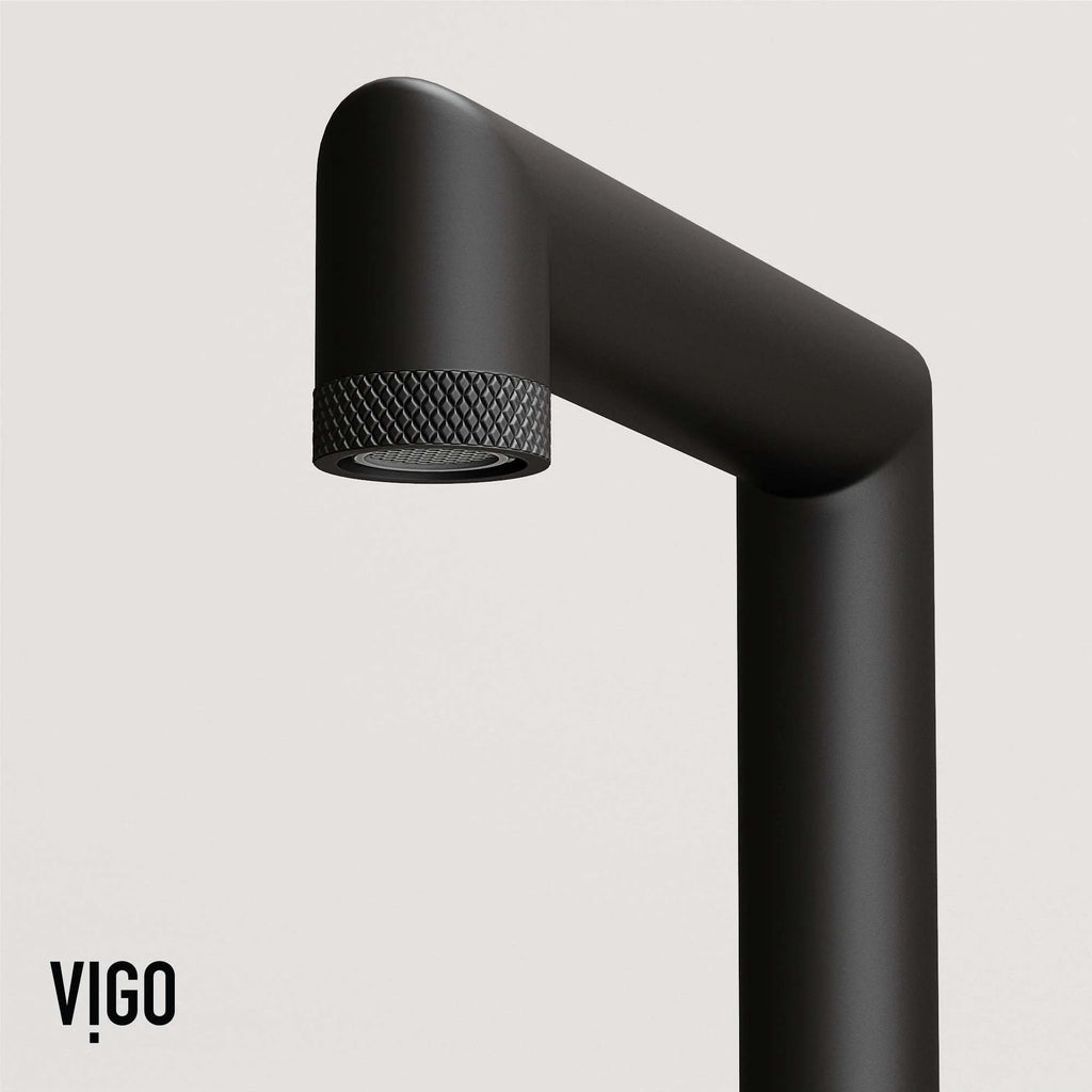 VIGO - Sterling Widespread 2 Handle Bathroom Faucet In Matte Black Model# VG01304MB