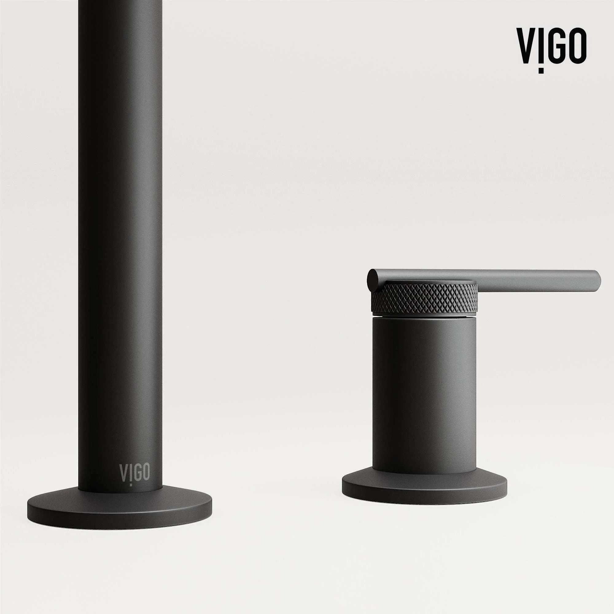 VIGO - Sterling Widespread 2 Handle Bathroom Faucet In Matte Black Model# VG01304MB