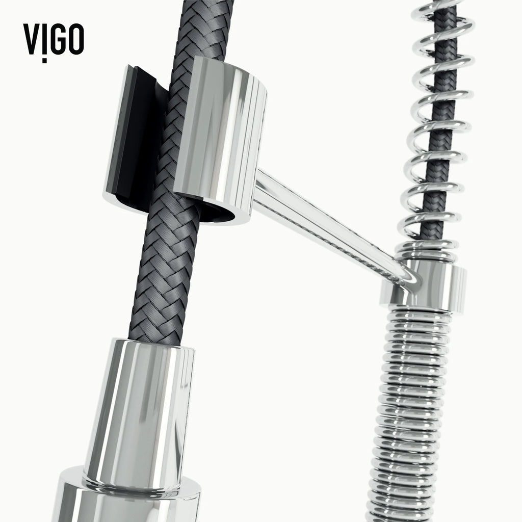 VIGO- Edison 19 in. Pull-Down Spring Kitchen Faucet In Chrome Model# VG02001CH