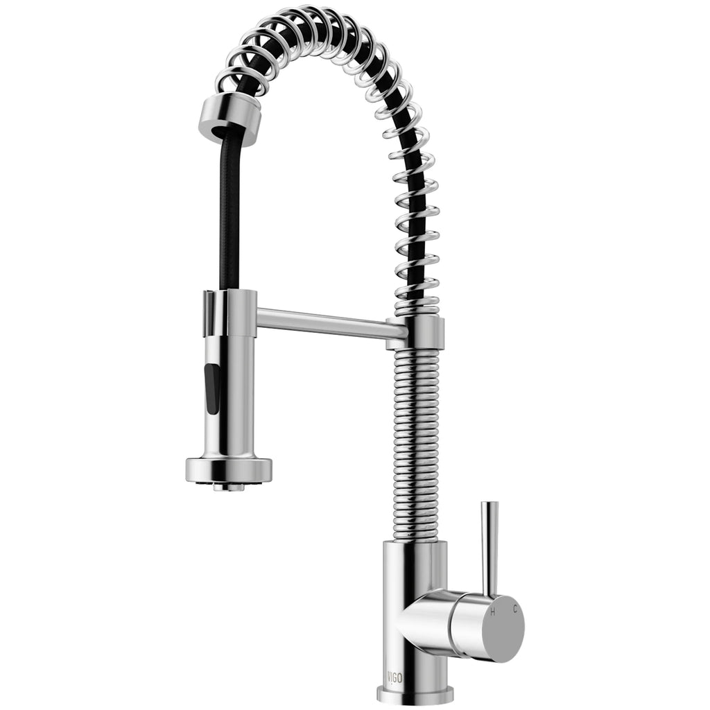VIGO- Edison 19 in. Pull-Down Spring Kitchen Faucet In Chrome Model# VG02001CH