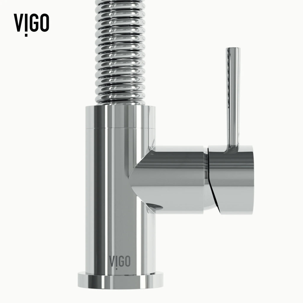 VIGO- Edison 19 in. Pull-Down Spring Kitchen Faucet In Chrome Model# VG02001CH