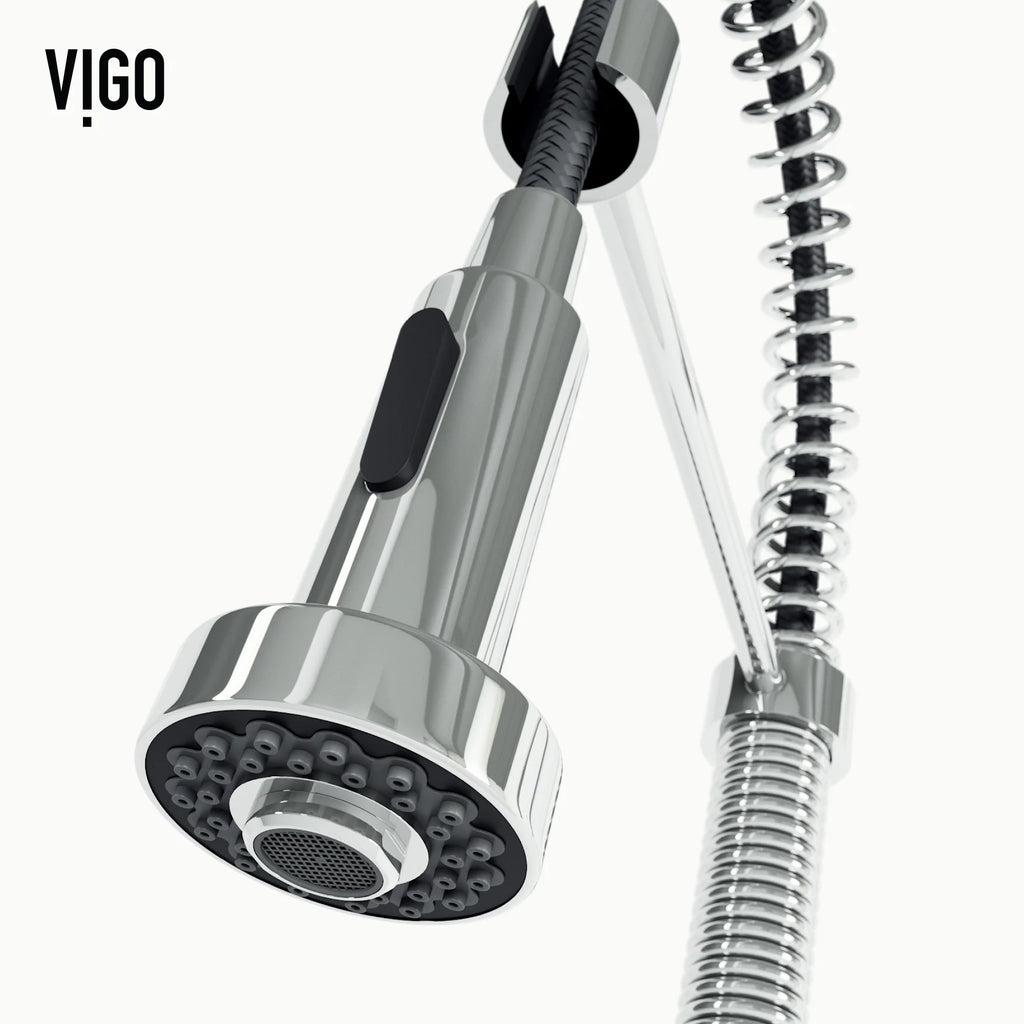 VIGO- Edison 19 in. Pull-Down Spring Kitchen Faucet In Chrome Model# VG02001CH