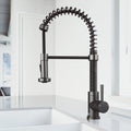 VIGO- Edison 19 in. Pull-Down Spring Kitchen Faucet In Graphite Black Model# VG02001GB