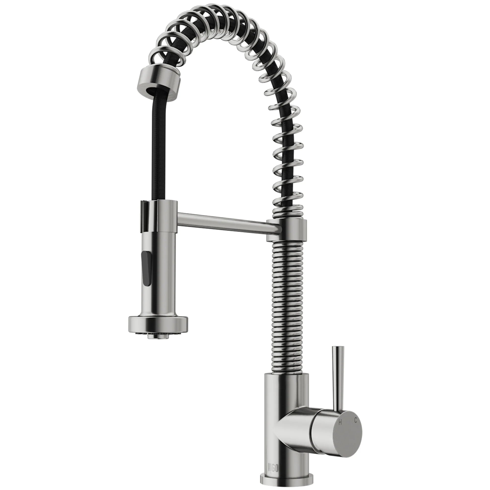 VIGO- Edison 19 in. Pull-Down Spring Kitchen Faucet In Stainless Steel Model# VG02001ST