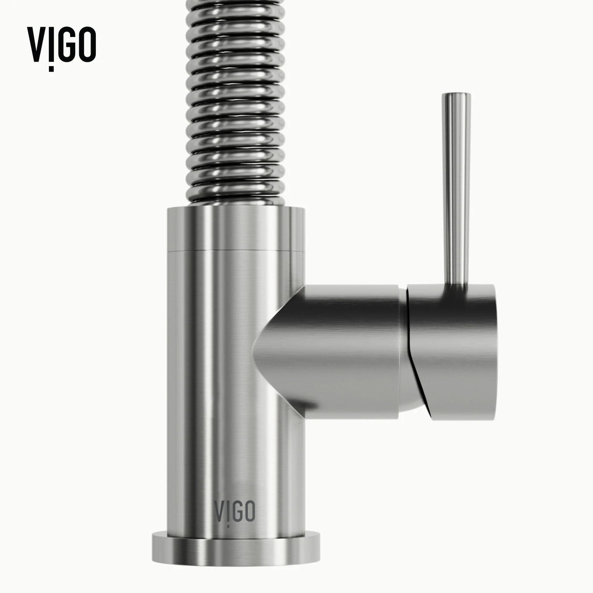 Panel Pull Edison VIGO- Edison 19 in. Pull-Down Spring Kitchen Faucet In Stainless Steel ...