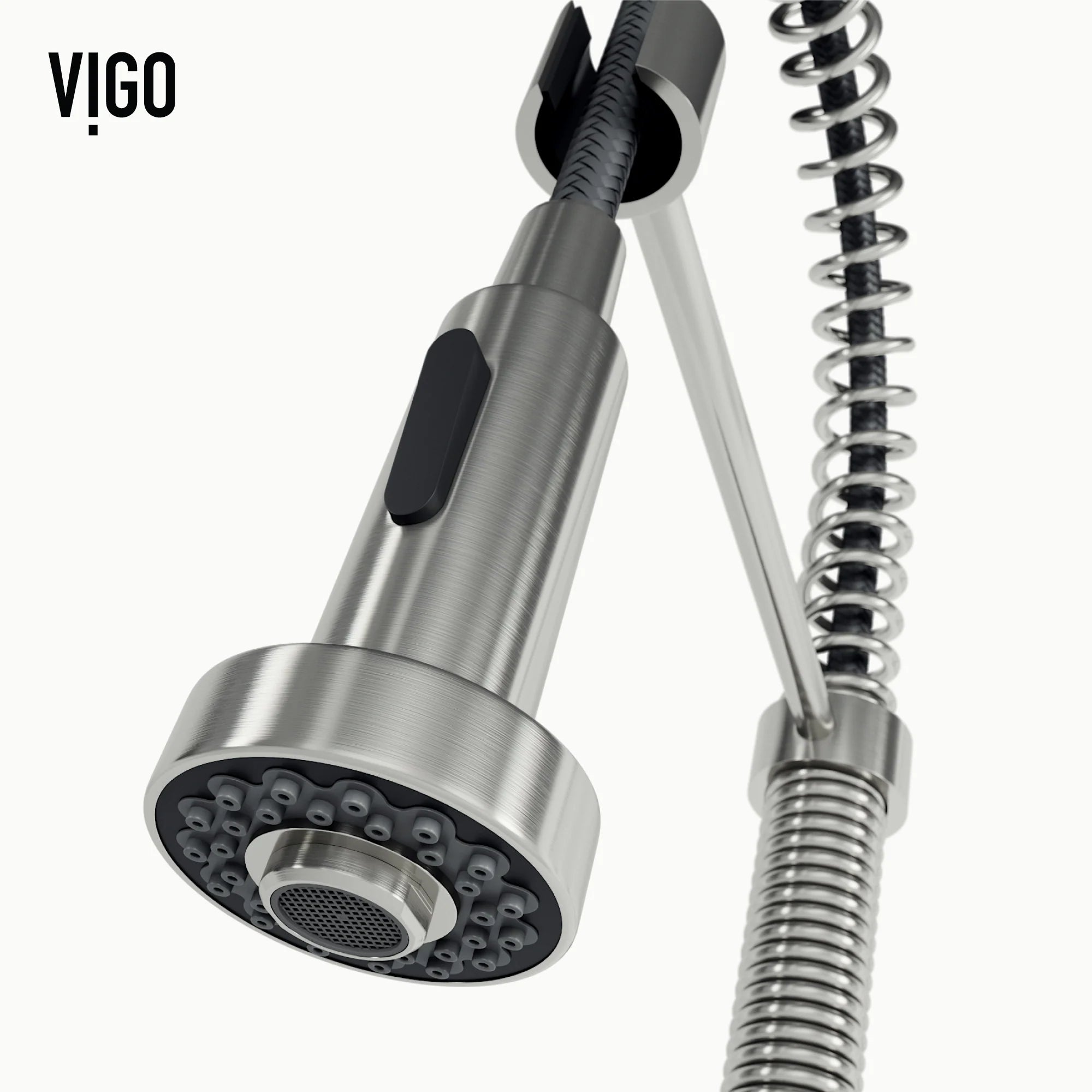 VIGO- Edison 19 in. Pull-Down Spring Kitchen Faucet In Stainless Steel Model# VG02001ST