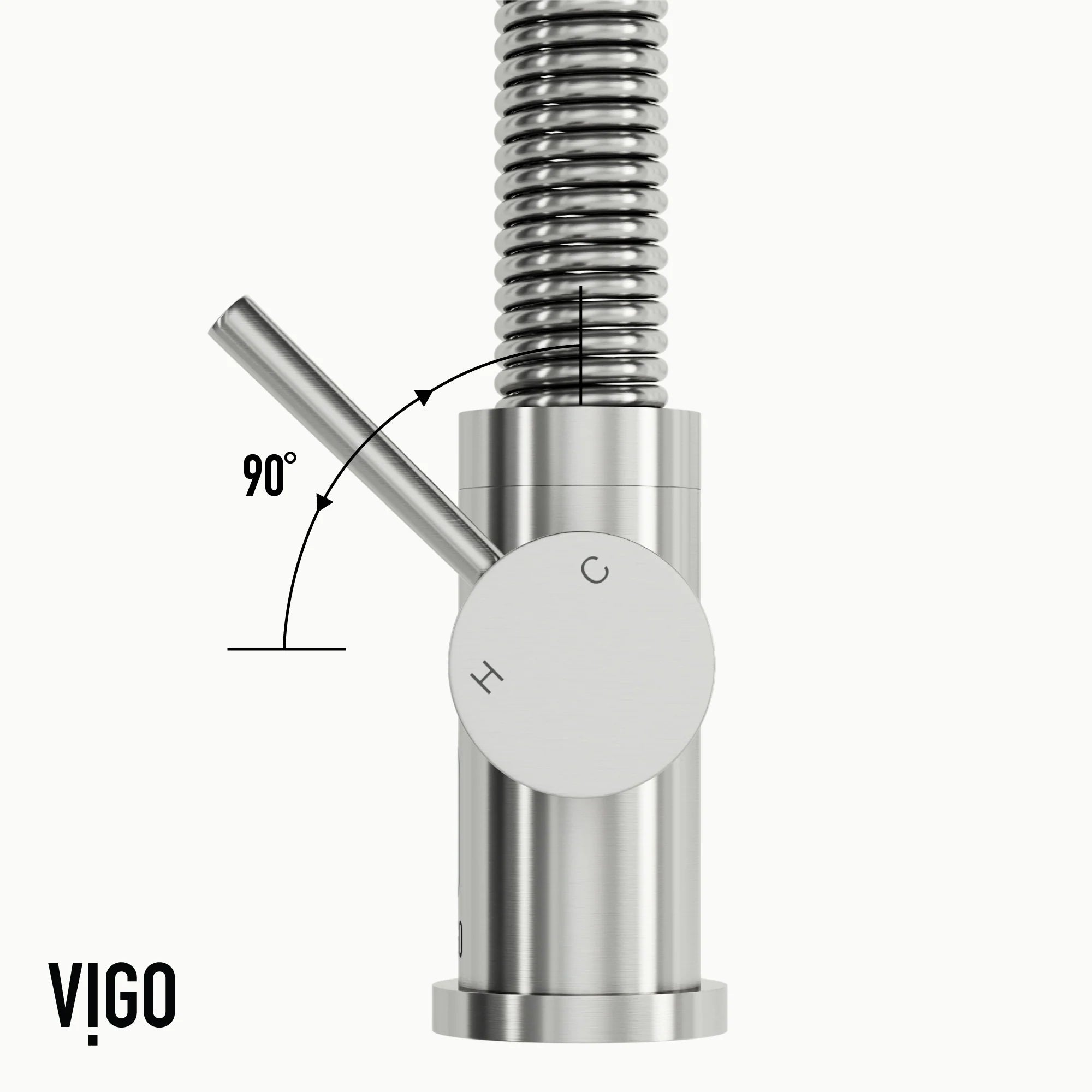 VIGO- Edison 19 in. Pull-Down Spring Kitchen Faucet In Stainless Steel Model# VG02001ST