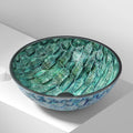 VIGO- Giovanni 17" Round Tempered Glass Vessel Sink In Oceania Blue Color Model# VG07049