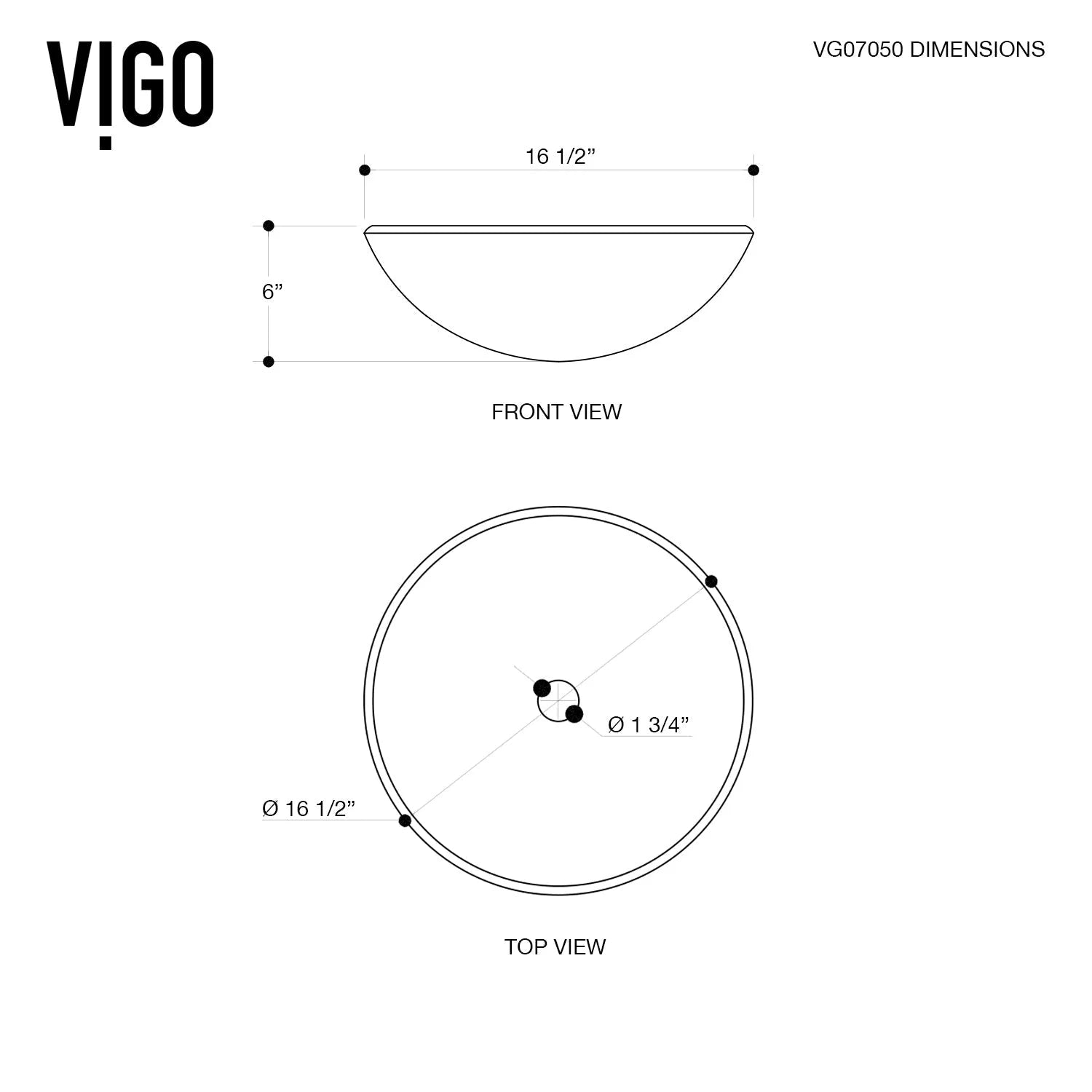VIGO- Giovanni 17" Round Tempered Glass Vessel Sink In Titanium Color Model# VG07050