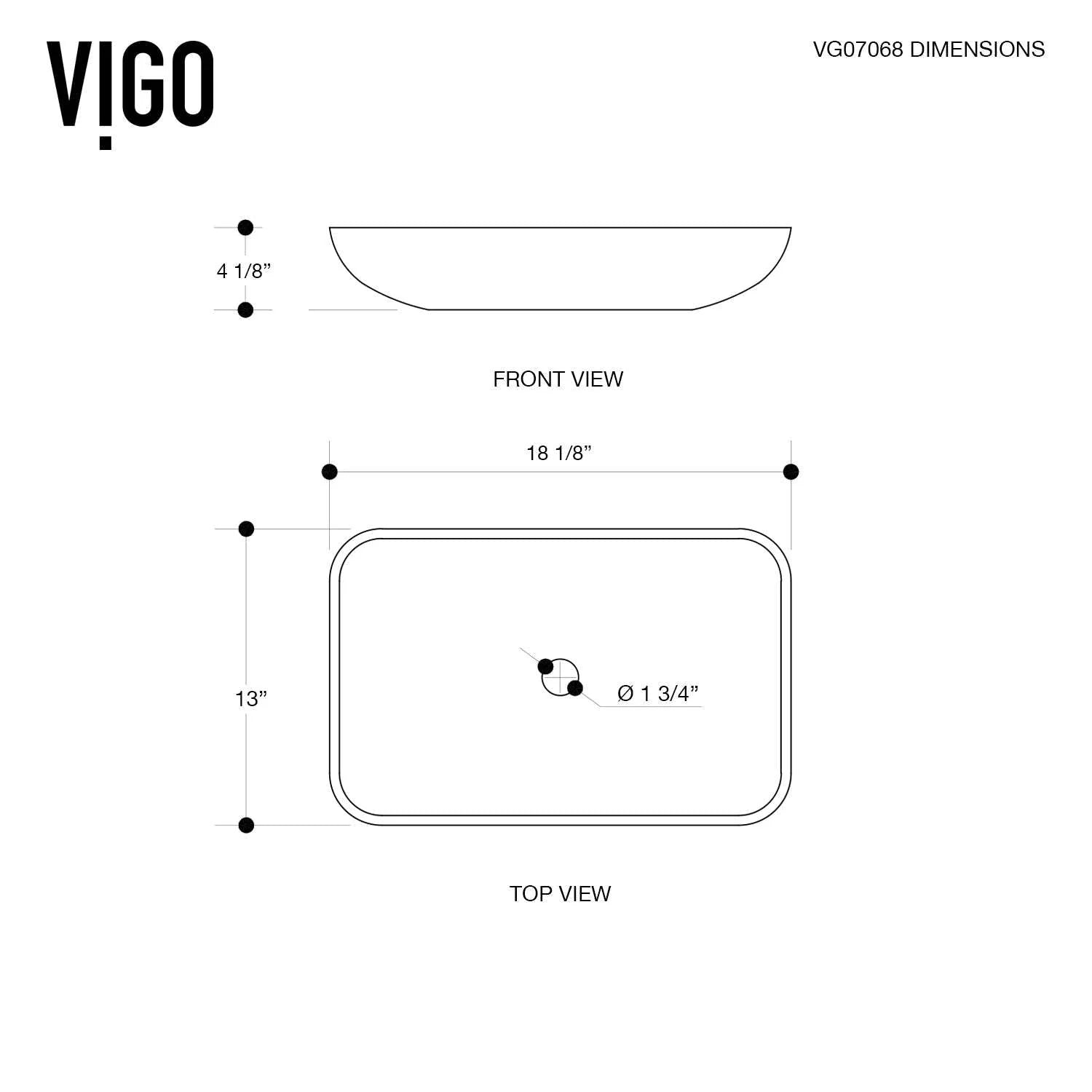 VIGO - Sottile Rectangular Glass Vessel Sink In Turquoise Water Color Model# VG07068