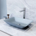 VIGO - Sottile Rectangular Glass Vessel Sink In Metallic Matte Shell Color Model# VG07116