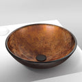 VIGO- Giovanni 17" Round Tempered Glass Vessel Sink In Russet Color Model# VG07505