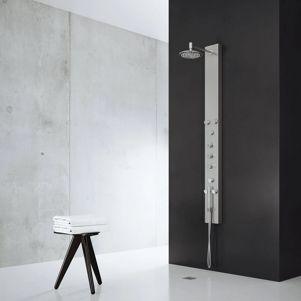 VIGO - Dilana 6-Jet Shower Panel System In Stainless Steel Finish Model# VG08001