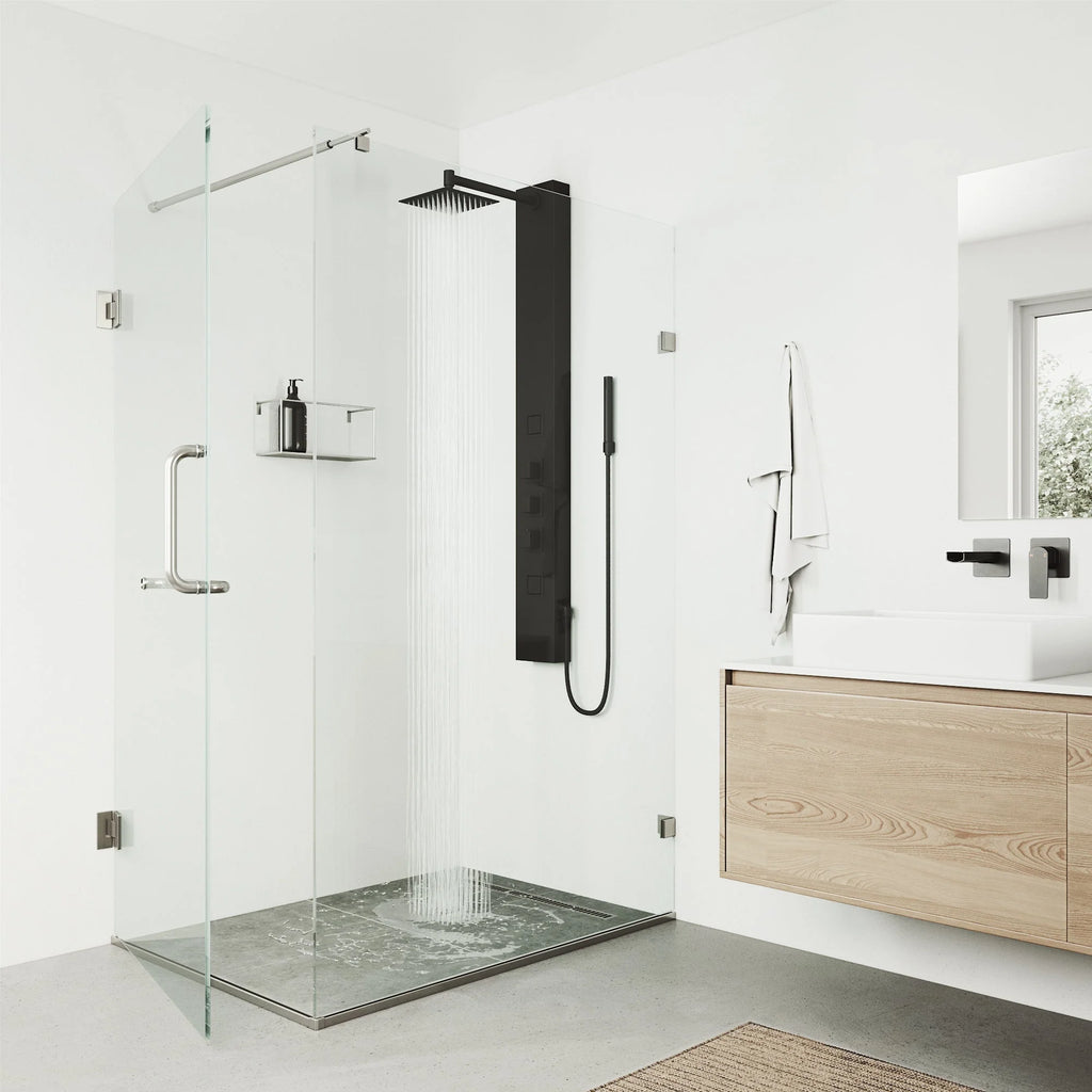 VIGO - Davidson Rector 2-Jet Shower Panel System In Matte Black Finish Model# VG08012MB