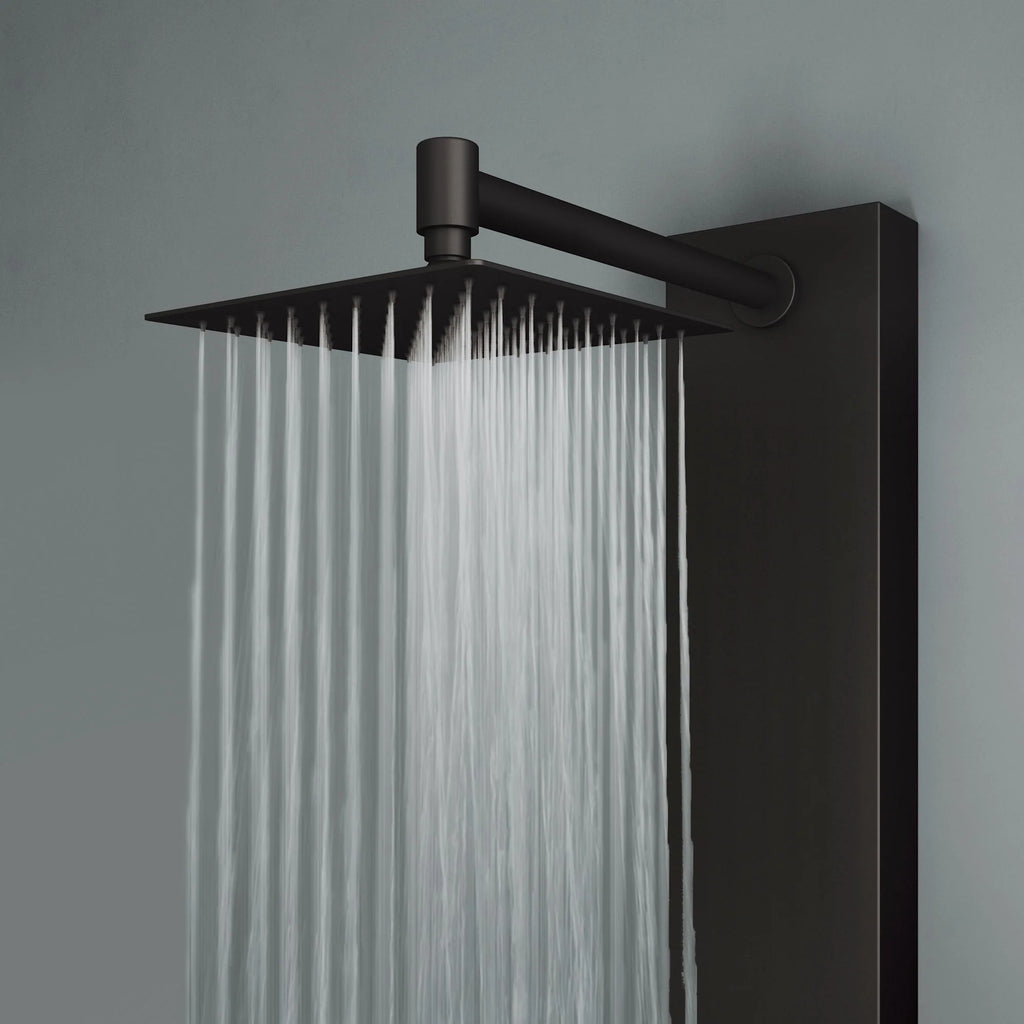 VIGO - Davidson Rector 2-Jet Shower Panel System In Matte Black Finish Model# VG08012MB